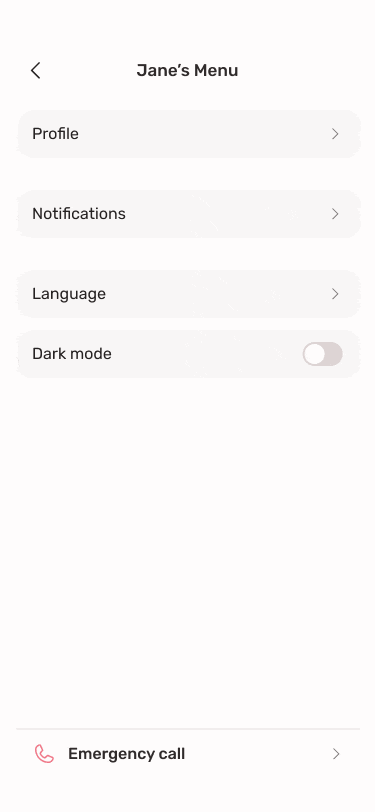 Notification settings walkthrough: from Jane’s menu to choosing smart or manual reminders