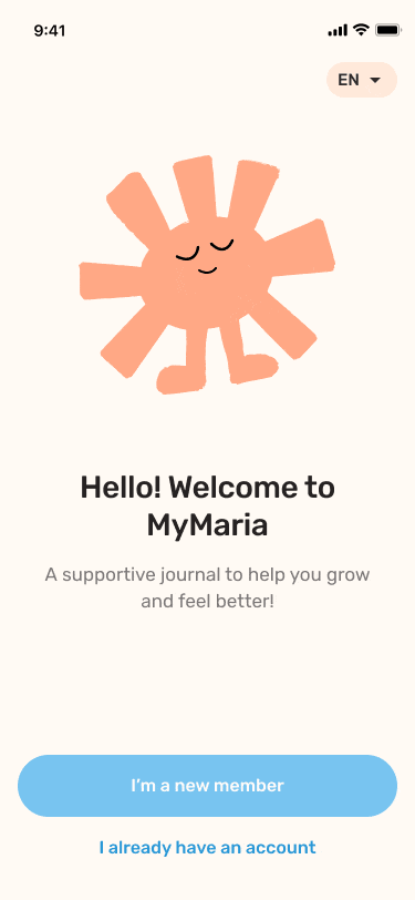 The revised onboarding: a welcome screen followed by four short intro screens